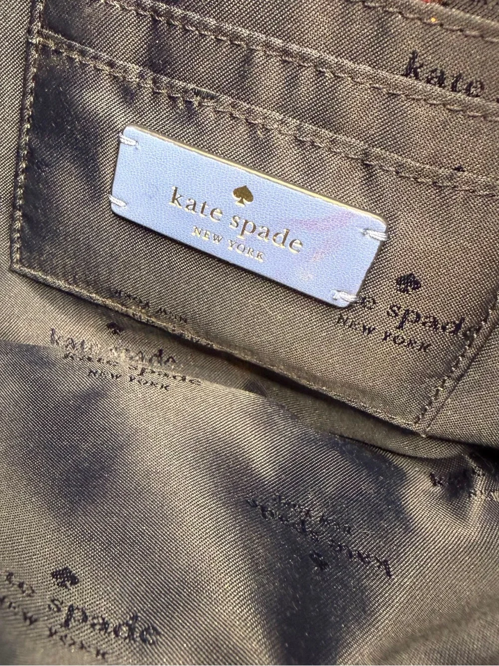 Kate Spade New York Blue Nylon Belt Bag Fanny Pack Waist Crossbody Gold